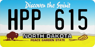 ND license plate HPP615