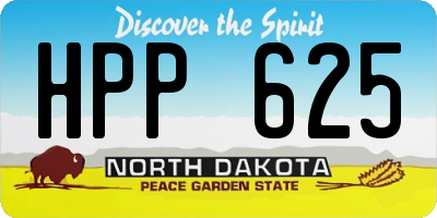 ND license plate HPP625