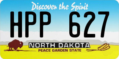 ND license plate HPP627