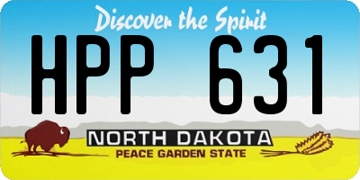 ND license plate HPP631
