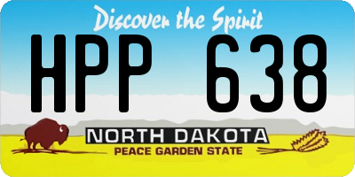 ND license plate HPP638