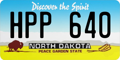 ND license plate HPP640