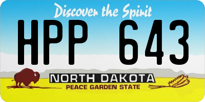 ND license plate HPP643