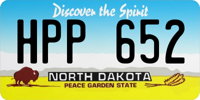 ND license plate HPP652