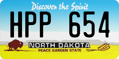 ND license plate HPP654
