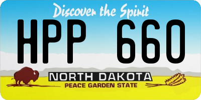 ND license plate HPP660