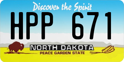 ND license plate HPP671