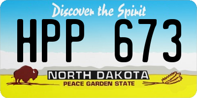 ND license plate HPP673