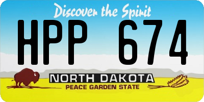 ND license plate HPP674