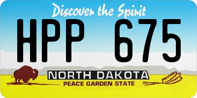 ND license plate HPP675