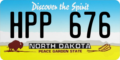 ND license plate HPP676