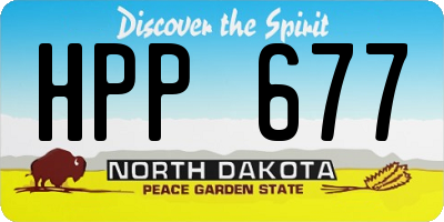 ND license plate HPP677