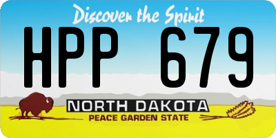 ND license plate HPP679
