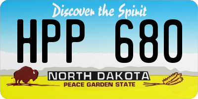 ND license plate HPP680
