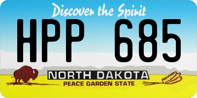 ND license plate HPP685