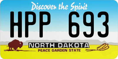 ND license plate HPP693
