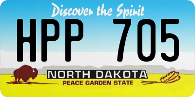 ND license plate HPP705
