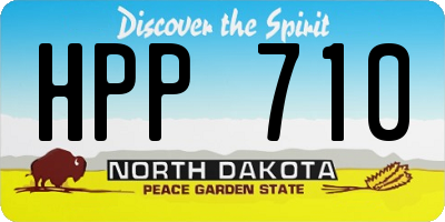 ND license plate HPP710
