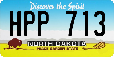 ND license plate HPP713