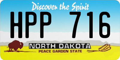 ND license plate HPP716
