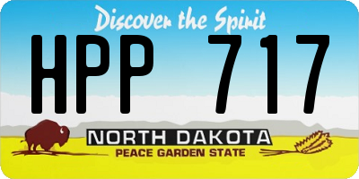 ND license plate HPP717