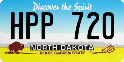 ND license plate HPP720
