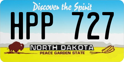 ND license plate HPP727