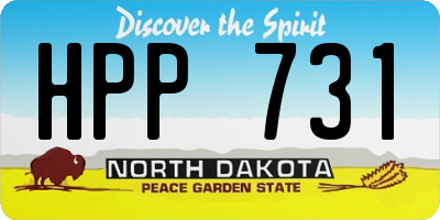 ND license plate HPP731