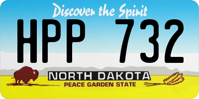 ND license plate HPP732