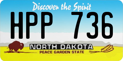 ND license plate HPP736