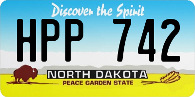 ND license plate HPP742