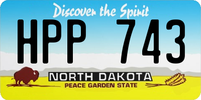 ND license plate HPP743