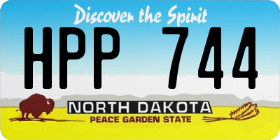 ND license plate HPP744
