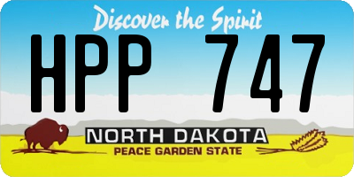 ND license plate HPP747