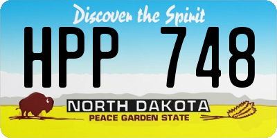ND license plate HPP748