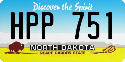 ND license plate HPP751