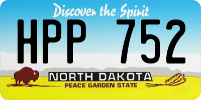 ND license plate HPP752