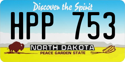 ND license plate HPP753