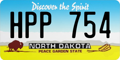 ND license plate HPP754