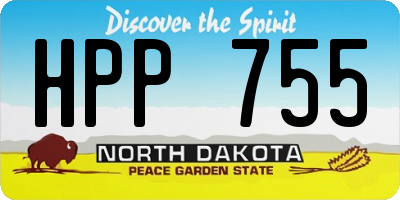 ND license plate HPP755