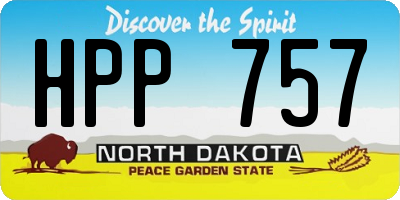 ND license plate HPP757