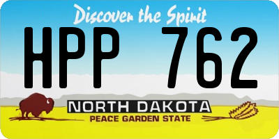ND license plate HPP762
