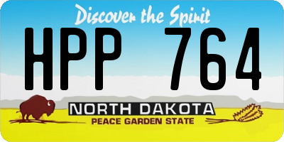 ND license plate HPP764