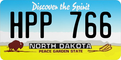 ND license plate HPP766