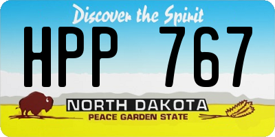 ND license plate HPP767
