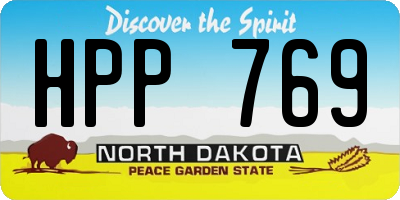 ND license plate HPP769