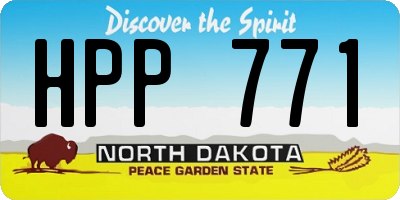 ND license plate HPP771