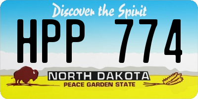 ND license plate HPP774