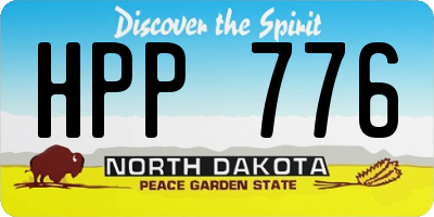 ND license plate HPP776