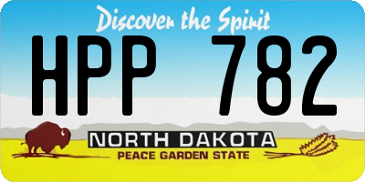 ND license plate HPP782